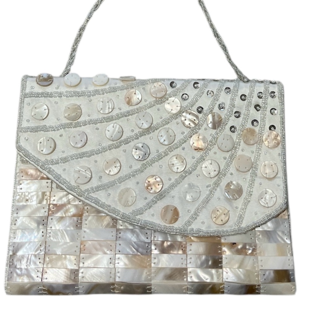 Mad by Design Sea Cove Mother of Pearl Clutch Bag